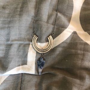 Long silver Necklace